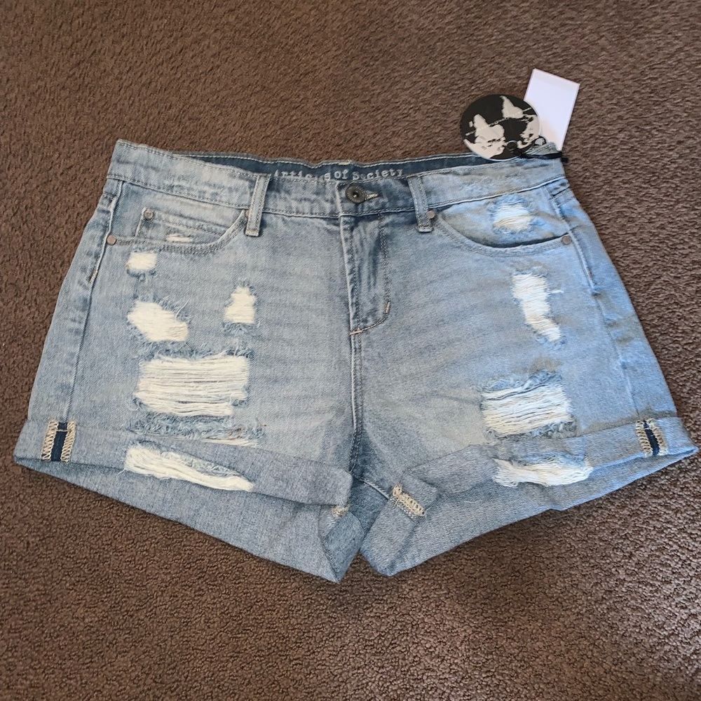 Ripped Jean Shorts